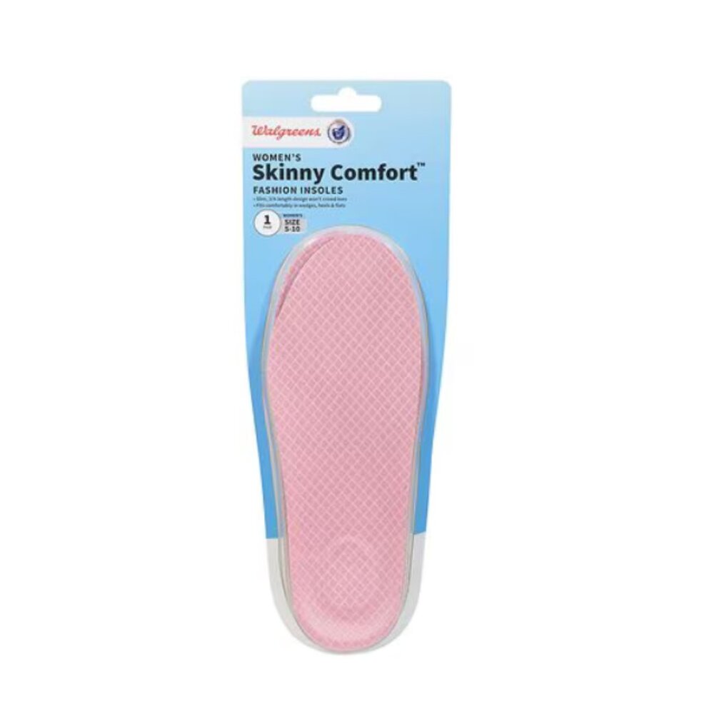 Walgreens Women's Skinny Comfort Fashion Insoles Size 5-10 - 1.0 pr / 2 pct